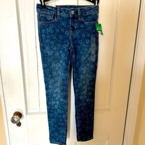Gap girls skinny jeans with flowers